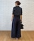 【楊柳シフォンで涼しく】フリルチェックブラウス