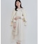 【立体編みが上品・アンサンブル可】ラメ配色 ケーブルカーディガン