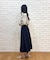 【美シルエット】細ベルト付き タックフレアスカート