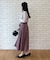 【ベロアリボンが上品】ラメツイード フレアスカート