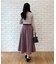 【ベロアリボンが上品】ラメツイード フレアスカート