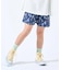 【100-150cm/撥水】上品なボタニカル柄 ハートポケットショートパンツ