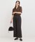 【S-LL】腰まわりや太ももを自然にカバー タックワイドパンツ