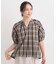 【S-LL/洗濯後しわになりにくい】ランタンスリーブで女性らしく 5分袖スキッパーブラウス