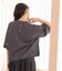 配色ラインニットTシャツ
