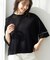 配色ラインニットTシャツ
