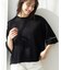 配色ラインニットTシャツ
