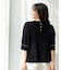 配色ラインニットTシャツ