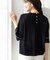 配色ラインニットTシャツ