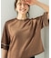 配色ラインニットTシャツ