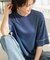 配色ラインニットTシャツ