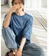 配色ラインニットTシャツ