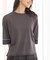 配色ラインニットTシャツ
