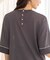 配色ラインニットTシャツ