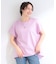 【体型カバー/S-LL】インせず着られる 前後素材切替Tシャツ