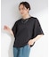 【S-LL/洗濯機可/体型カバー】フレアスリーブで二の腕を自然に隠せる 浅VネックTシャツ