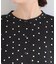 【洗濯機可／洗濯後しわになりにくい】大人の甘さをプラスする ドット柄袖タックブラウス