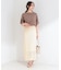 【洗濯機可】クロシェ編みが華やか ニットナロースカート