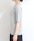 【S-LL/洗濯機可】二の腕隠れる 配色レイヤード風 5分袖Tシャツ