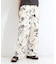 【S-LL/洗濯機可】はくだけ華やか 水彩フラワープリントイージーワイドパンツ
