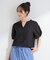 【洗濯後しわになりにくい/インせずきまる】シンプルだけど女性らしい 麻調スキッパーブラウス