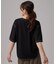 【S-LL/体型カバー】インせず着られる 配色ステッチ 5分袖ロゴTシャツ