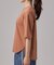 【S-LL/体型カバー】インせず着られる 配色ステッチ 5分袖ロゴTシャツ