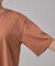 【S-LL/体型カバー】インせず着られる 配色ステッチ 5分袖ロゴTシャツ