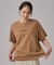 【S-LL/洗濯機可】大人っぽく着られる ジェルロゴプリントTシャツ