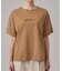 【S-LL/洗濯機可】大人っぽく着られる ジェルロゴプリントTシャツ