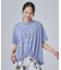 【洗濯機可/体型カバー】プリントデザインが目を惹く 裾シャーリングTシャツ