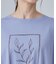 【洗濯機可/体型カバー】プリントデザインが目を惹く 裾シャーリングTシャツ