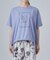 【洗濯機可/体型カバー】プリントデザインが目を惹く 裾シャーリングTシャツ