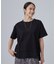 【体型カバー/S-LL/洗濯機可】インせず着られる 異素材ドッキングTシャツ