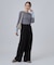 【洗濯後しわになりにくい/着丈選べる/セットアップ可】ウールフィール センタープレスワイドパンツ