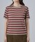 【2点セット/洗濯機可】マルチボーダーTシャツ+カーディガン