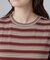 【2点セット/洗濯機可】マルチボーダーTシャツ+カーディガン