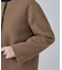 【S-LL/体型カバー】ノーカラーですっきり ウール調コクーンジャケット