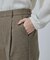 【セットアップ可／あったか／イージーケア／ぱちぱちしにくい】両面微起毛テーパードパンツ