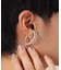 シルバー ニュアンスライン ダブルオーバルイヤーカフ