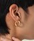 シルバー ハギーフープ ラウンドピアス GP