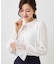 【日本製】袖口レースブラウス