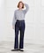 【選べる着丈】美シルエットデニムソフトフレアーパンツ