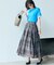 【二の腕カバー/UVカット】袖口シアースクエアネックTシャツ