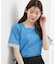 【二の腕カバー/UVカット】袖口シアースクエアネックTシャツ