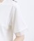 【二の腕カバー/UVカット】袖口シアースクエアネックTシャツ