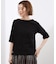 【二の腕カバー/すっきり見え・抗菌防臭/UVカット】きちんと素材のボートネックTシャツ