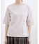 【二の腕カバー/すっきり見え・抗菌防臭/UVカット】きちんと素材のボートネックTシャツ