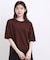 【UVカット・洗濯機◎】Tシャツ感覚で着られるコットン混ニット