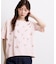 フラワーモチーフスパンコールTシャツ